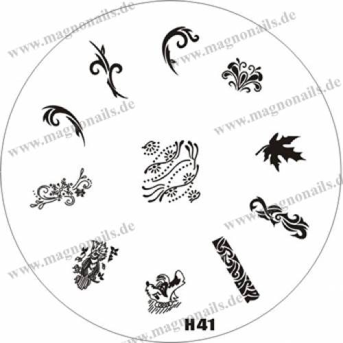 Nail Stamping Schablone H41