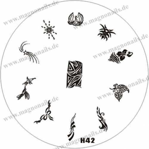 Nail Stamping Schablone H42