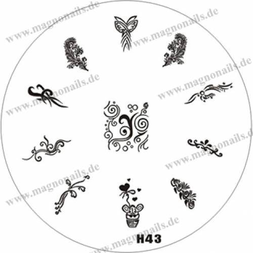 Nail Stamping Schablone H43