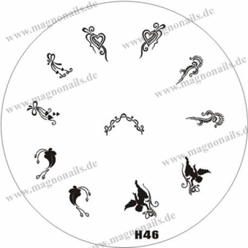 Nail Stamping Schablone H46