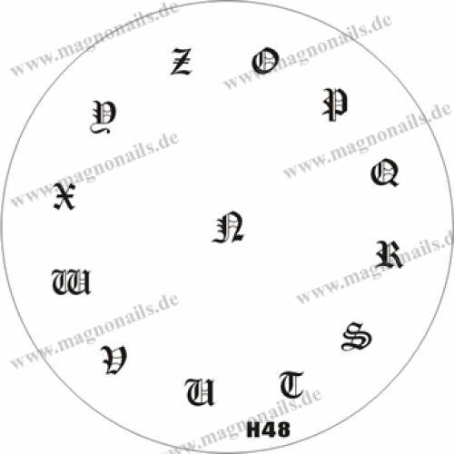 Nail Stamping Schablone H48
