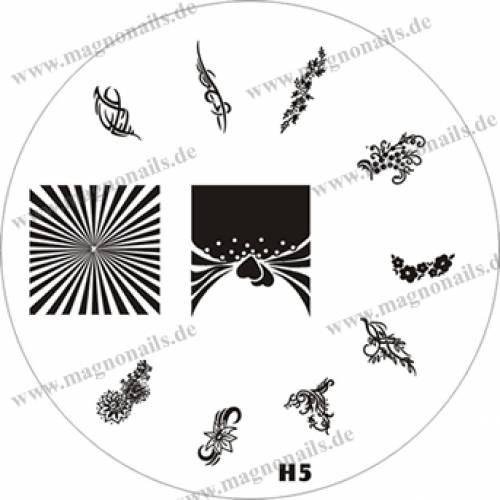 Nail Stamping Schablone H5