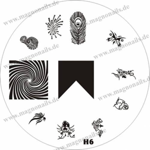 Nail Stamping Schablone H 6