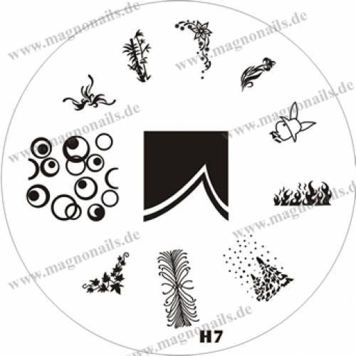 Nail Stamping Schablone H7