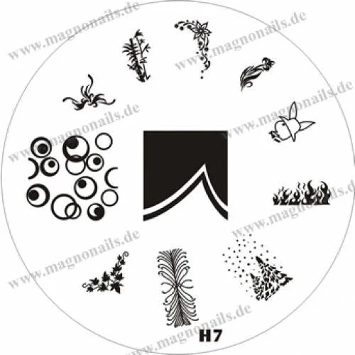 Nail Stamping Schablone H7