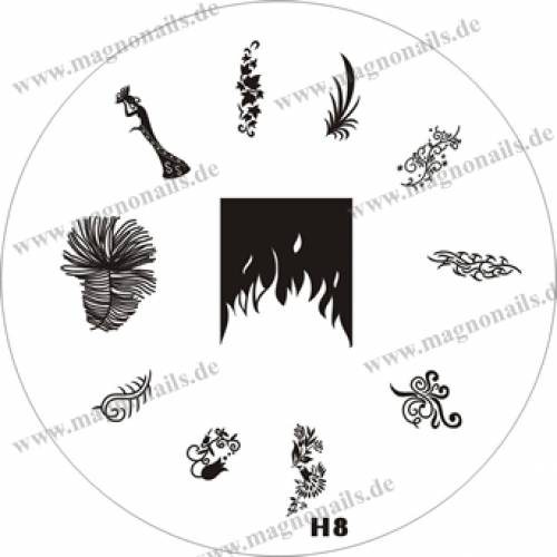 Nail Stamping Schablone H8