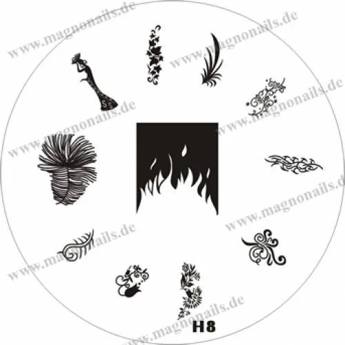 Nail Stamping Schablone H8