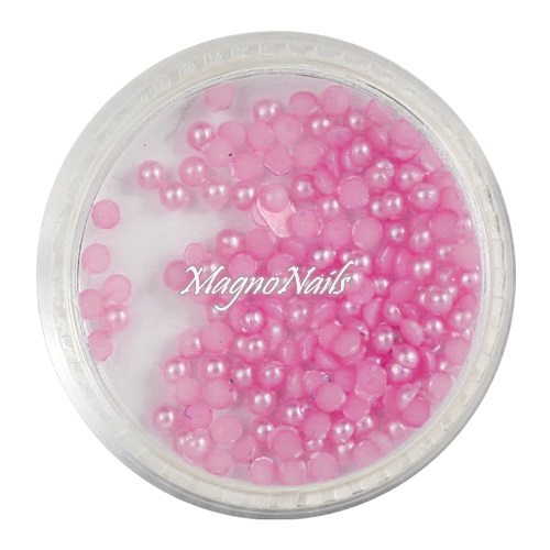 Nail Art Einlegemotive - Halbperlen pink Nägel Nails Nailart Nageldesign Nagel Glitzer