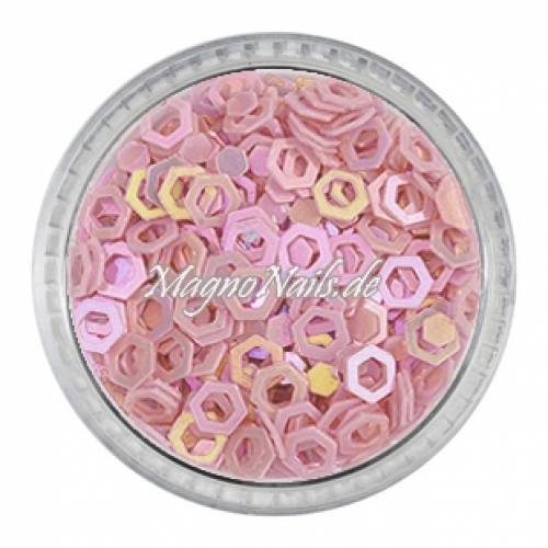 Glitter Shapes - Einlegemotive - hexagon gelocht lavendel Nail Art Nails Nagel Nögel Nailart Einleger