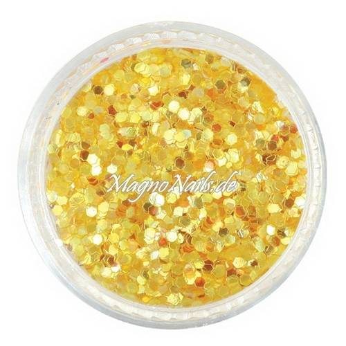 Nail Art Pailetten gelb 1mm  Nägel Nails Nailart Nageldesign Nagel GlitzerPailetten