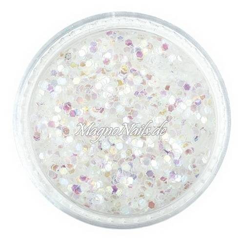 Nail Art Pailetten weiß irisierend 1mm  Nägel Nails Nailart Nageldesign Nagel GlitzerPailetten