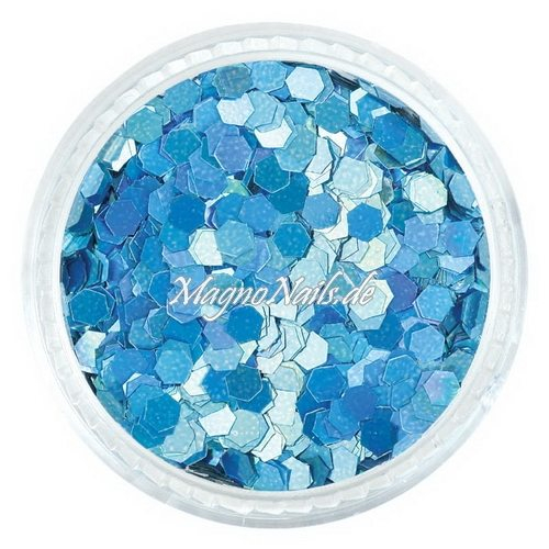 Nail Art Pailetten blau hologramm 3mm  Nägel Nails Nailart Nageldesign Nagel Glitzer Pailetten