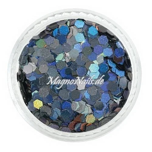 Nail Art Pailetten schwarz hologramm 3mm Nägel Nails Nailart Nageldesign Nagel GlitzerPailetten