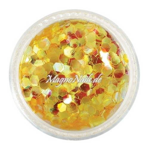 Nail Art Pailetten gelb 3mm  Nägel Nails Nailart Nageldesign Nagel GlitzerPailetten