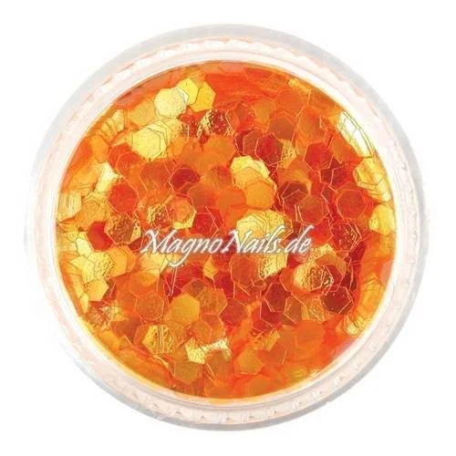 Nail Art Pailetten orange 3mm Nägel Nails Nailart Nageldesign Nagel GlitzerPailetten