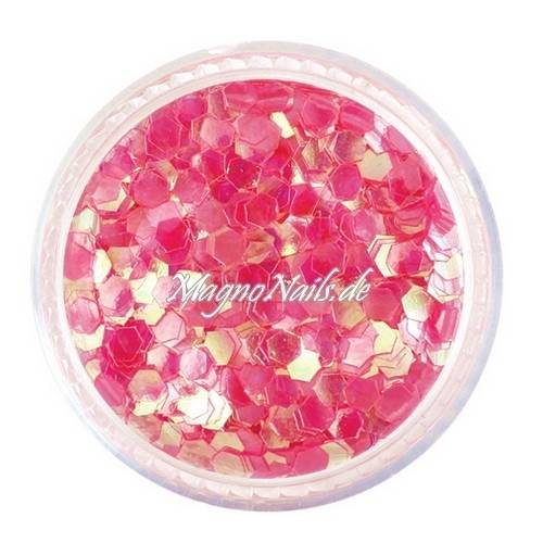 Nail Art Pailetten neonpink 3mm  Nägel Nails Nailart Nageldesign Nagel GlitzerPailetten