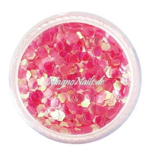 Nail Art Pailetten neonpink 3mm Nägel Nails Nailart Nageldesign Nagel GlitzerPailetten