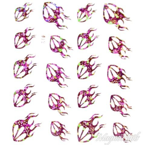 2D Nail Art One Stoke Sticker