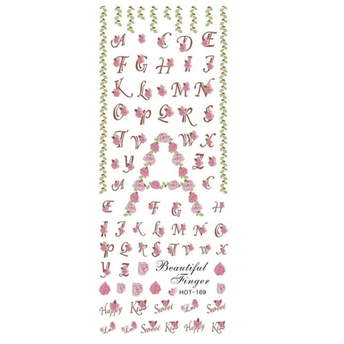 2D Nail Art One Stoke Sticker