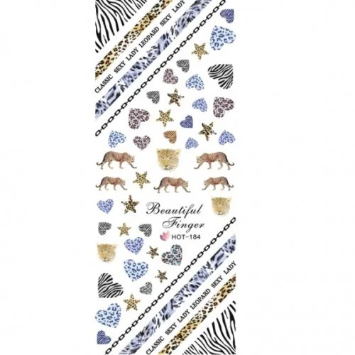 2D Nail Art One Stoke Sticker