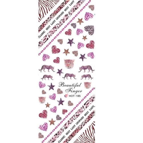 2D Nail Art One Stoke Sticker