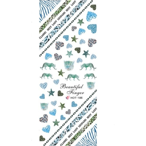 2D Nail Art One Stoke Sticker