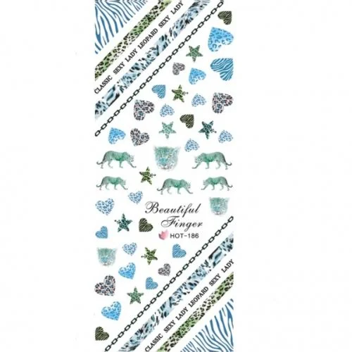 2D Nail Art One Stoke Sticker