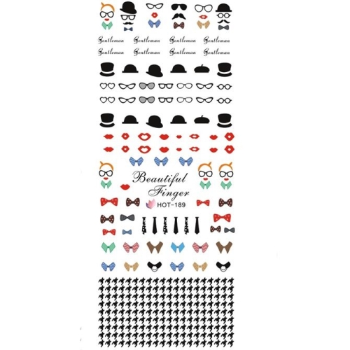 2D Nail Art One Stoke Sticker