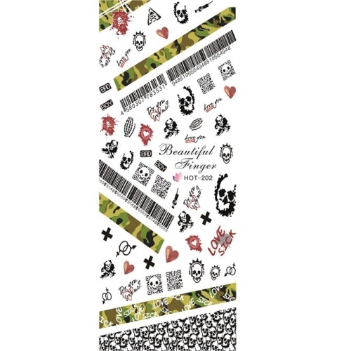 2D Nail Art One Stoke Sticker