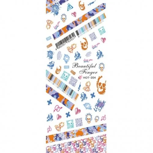 2D Nail Art One Stoke Sticker