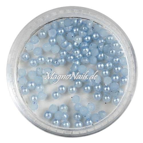 Nail Art Einlegemotive - Halbperlen hellblau Nägel Nails Nailart Nageldesign Nagel Glitzersteine