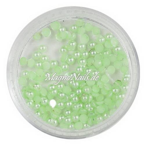 Nail Art Einlegemotive - Halbperlen hellgrün Nägel Nails Nailart Nageldesign Nagel Glitzersteine
