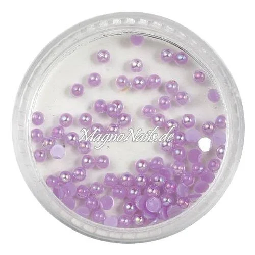 Nail Art Einlegemotive - Halbperlen lavendel AB Nägel Nails Nailart Nageldesign Nagel Glitzersteine