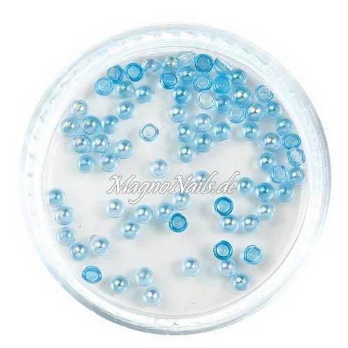 Nail Art Einlegemotive - Halbperlen türkis AB Nägel Nails Nailart Nageldesign Nagel Glitzersteine