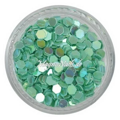 Glitter Shapes - Einlegemotive - hexagon grün Nail Art Nails Nagel Nögel Nailart Einleger