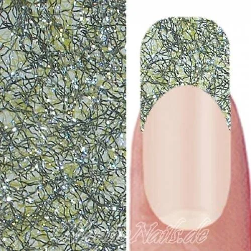 Nail Art Einlegemotive Netz - Laser Lace - Silver fein Nägel Nails Nailart Nageldesign Nagel Glitzer