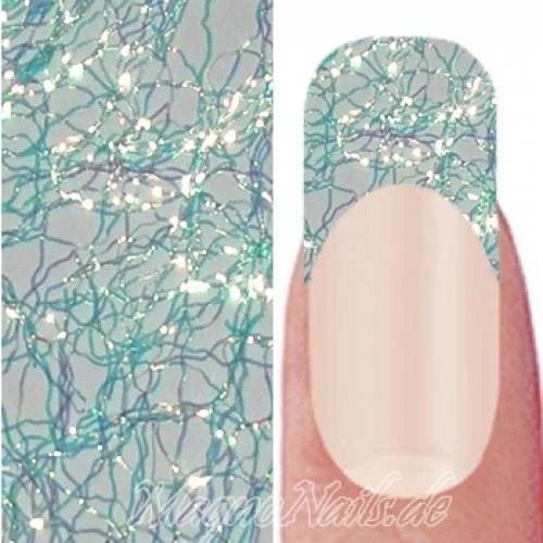 Nail Art Einlegemotive Netz - Laser Lace - Aqua fein Nägel Nails Nailart Nageldesign Nagel Glitzer