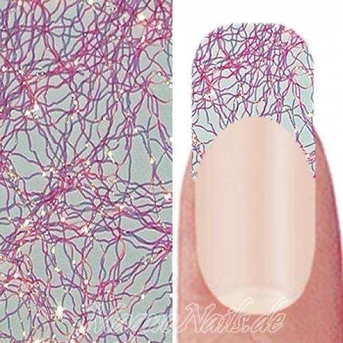 Nail Art Einlegemotive Netz - Laser Lace - Neon Orange fein  Nägel Nails Nailart Nageldesign Nagel Glitzer