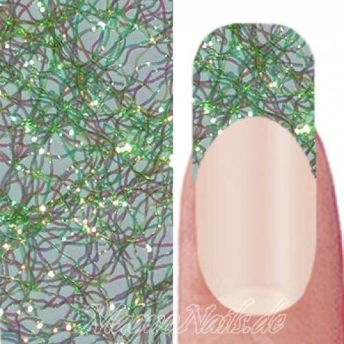 Nail Art Einlegemotive Netz - Laser Lace - Lime fein  Nägel Nails Nailart Nageldesign Nagel Glitzer