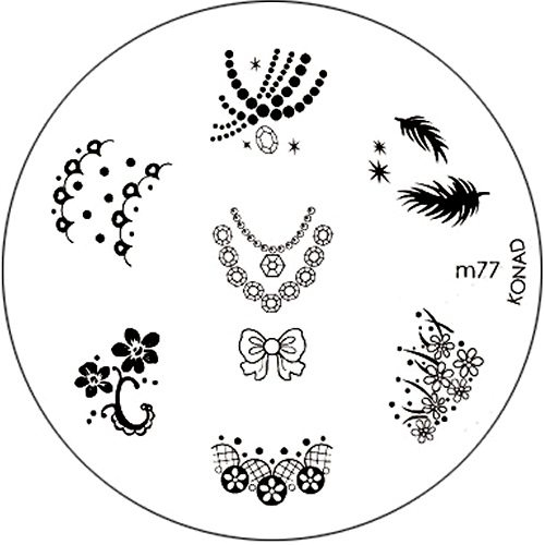 Original Konad Stamping Schablone m77 Nageldesign Nägel Schmuck Nails 
