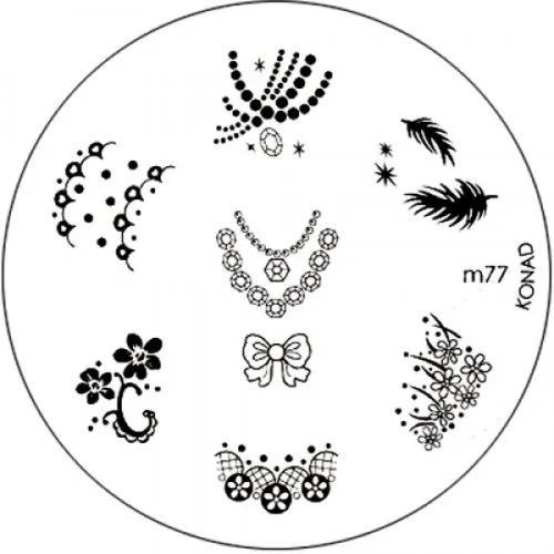 Original Konad Stamping Schablone m77 Nageldesign Nägel Schmuck Nails 