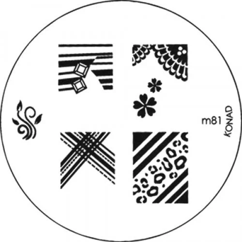 Original Konad Stamping Schablone m81 Nageldesign Nägel Schmuck Nails 