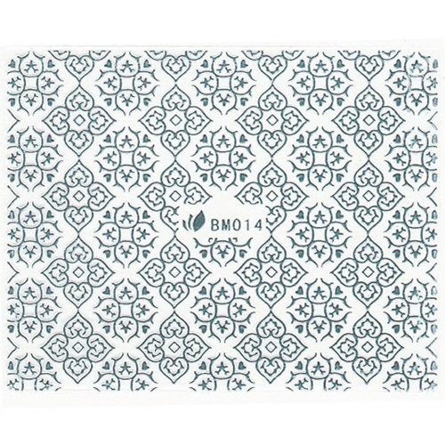 3D Metallic Sticker - silber Seblstklebende Aufkleber Nagelsticker Nagelaufkleber Ornamente