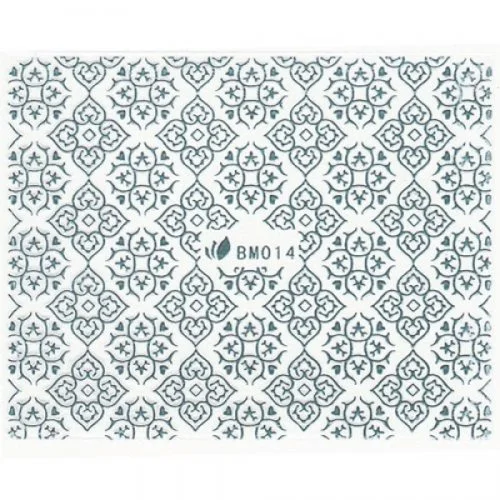 3D Metallic Sticker - silber Seblstklebende Aufkleber Nagelsticker Nagelaufkleber Ornamente