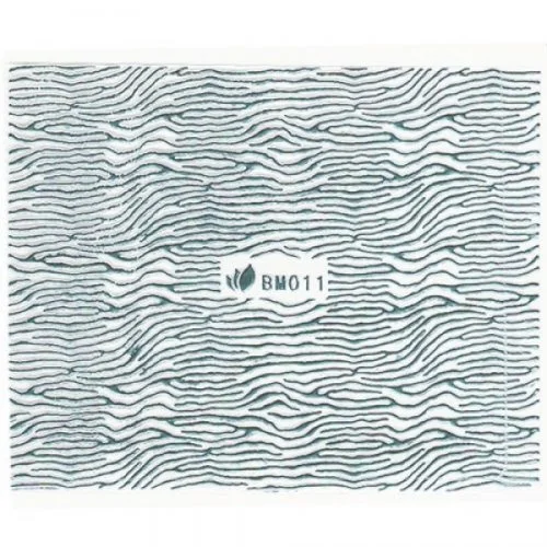 3D Metallic Sticker - silber Seblstklebende Aufkleber Nagelsticker Nagelaufkleber Tiger