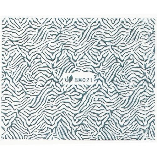 3D Metallic Sticker - silber Seblstklebende Aufkleber Nagelsticker Nagelaufkleber Tiger