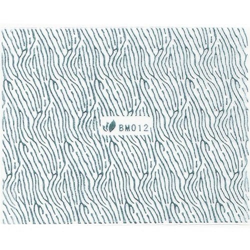 3D Metallic Sticker - silber Seblstklebende Aufkleber Nagelsticker Nagelaufkleber Tiger