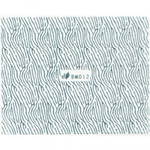 3D Metallic Sticker - silber Seblstklebende Aufkleber Nagelsticker Nagelaufkleber Tiger