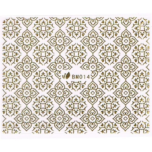 3D Metallic Sticker - gold Seblstklebende Aufkleber Nagelsticker Nagelaufkleber Ornamente