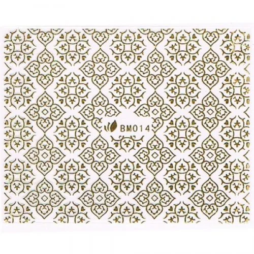 3D Metallic Sticker - gold Seblstklebende Aufkleber Nagelsticker Nagelaufkleber Ornamente